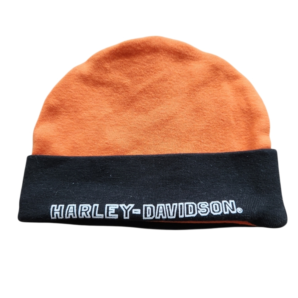 Harley-Davidson Bold Orange and Black Baby Hat